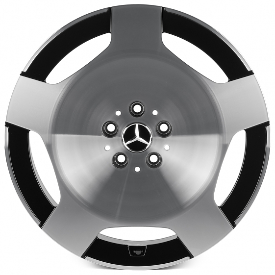 Кованые диски H241213H SKILL SL618-SK317 19 J8.5 ET48 5x112 66.6 чёрный глянцевый + полированные спи: Фото 1
