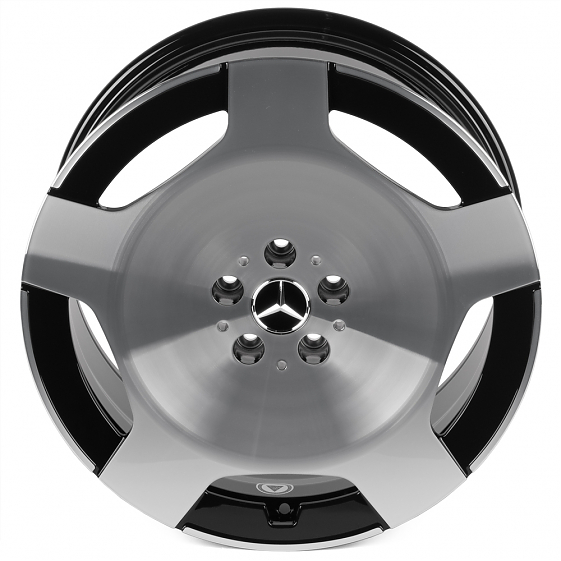 Кованые диски H241213H SKILL SL618-SK317 19 J8.5 ET48 5x112 66.6 чёрный глянцевый + полированные спи: Фото 3