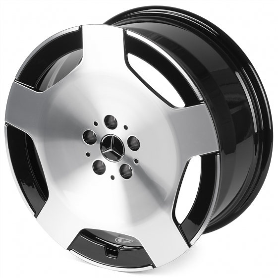 Кованые диски H241213H SKILL SL618-SK317 19 J8.5 ET48 5x112 66.6 чёрный глянцевый + полированные спи: Фото 6