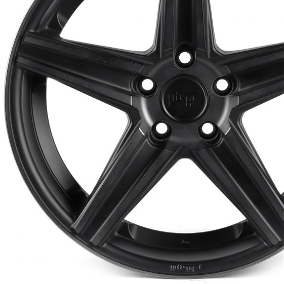 Литые диски 82153 Niche NICHEM126-1-FG579 18 J8 ET35 5x112 66.6 чёрный матовый + полированные спицы : Фото 2