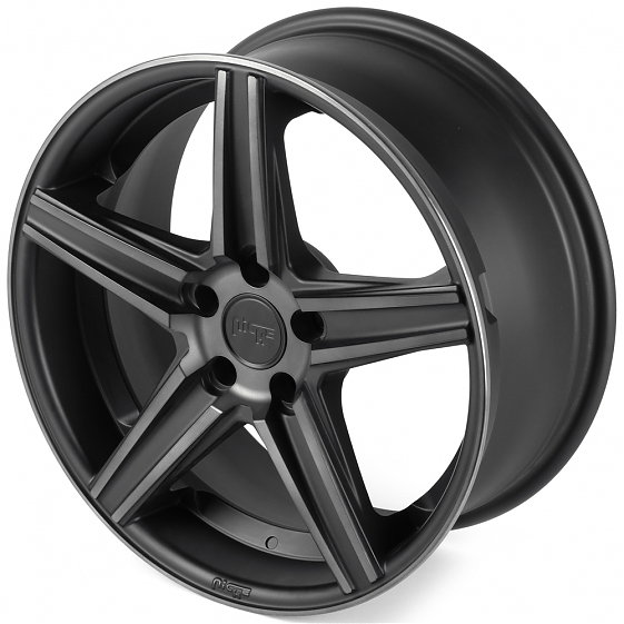 Литые диски 82153 Niche NICHEM126-1-FG579 18 J8 ET35 5x112 66.6 чёрный матовый + полированные спицы : Фото 6