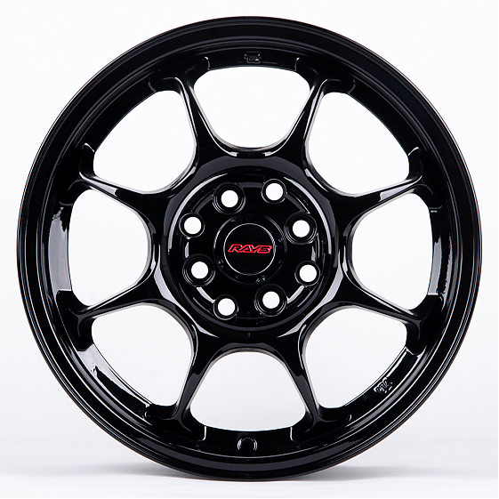 Литые диски 80833 Rays K804X-CS214 15 J7 ET35 4x100/4x114.3 73.1 чёрный глянцевый: Фото 1
