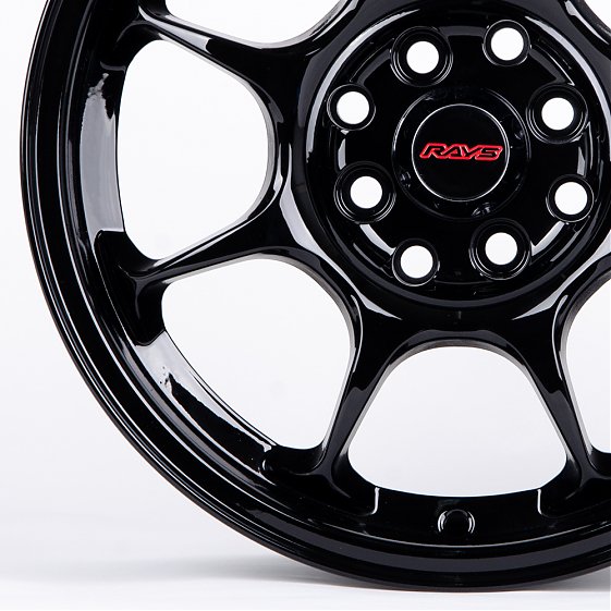 Литые диски 80833 Rays K804X-CS214 15 J7 ET35 4x100/4x114.3 73.1 чёрный глянцевый: Фото 2