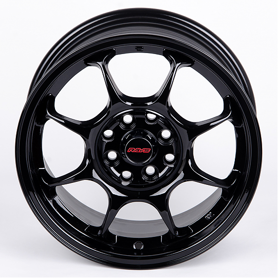 Литые диски 80833 Rays K804X-CS214 15 J7 ET35 4x100/4x114.3 73.1 чёрный глянцевый: Фото 3