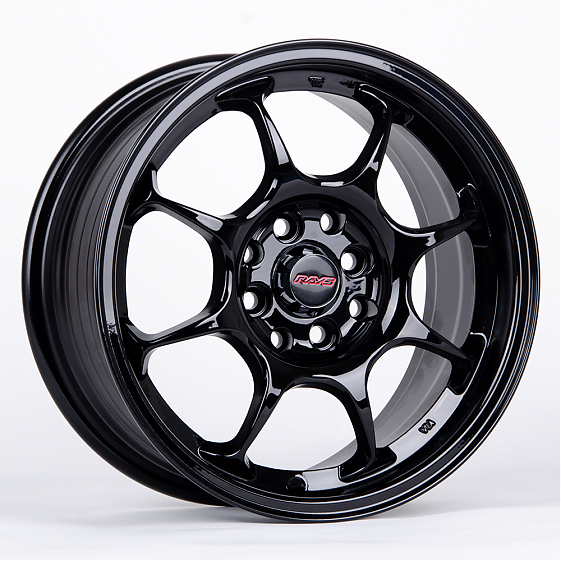 Литые диски 80833 Rays K804X-CS214 15 J7 ET35 4x100/4x114.3 73.1 чёрный глянцевый: Фото 4