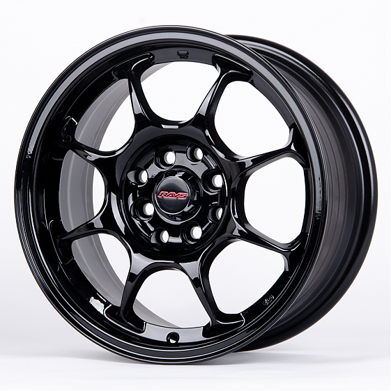Литые диски 80833 Rays K804X-CS214 15 J7 ET35 4x100/4x114.3 73.1 чёрный глянцевый: Фото 5