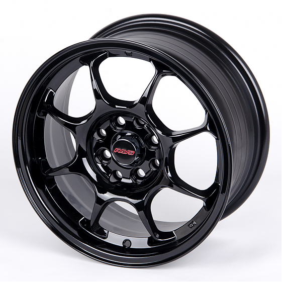 Литые диски 80833 Rays K804X-CS214 15 J7 ET35 4x100/4x114.3 73.1 чёрный глянцевый: Фото 6