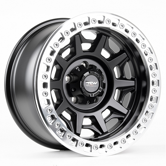 Литые диски 81212 TCW 2628 17 J9 ET-32 5x127 71.5 чёрный матовый + полированный обод: Фото 6
