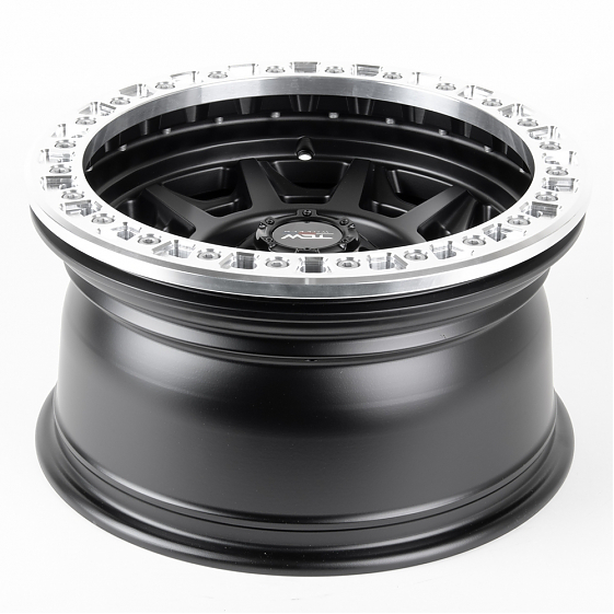 Литые диски 81212 TCW 2628 17 J9 ET-32 5x127 71.5 чёрный матовый + полированный обод: Фото 7