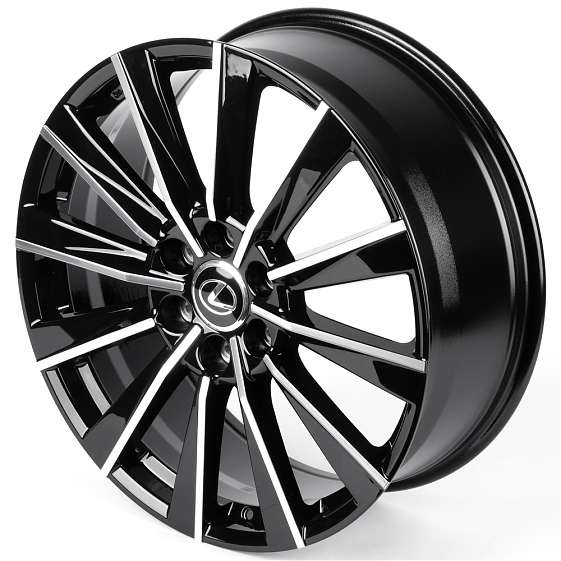 Литые диски 82340 Toyota/Lexus IVF3218-FG640 22 J8.5 ET56 6x139.7 95.1 чёрный глянцевый + полированн: Фото 6