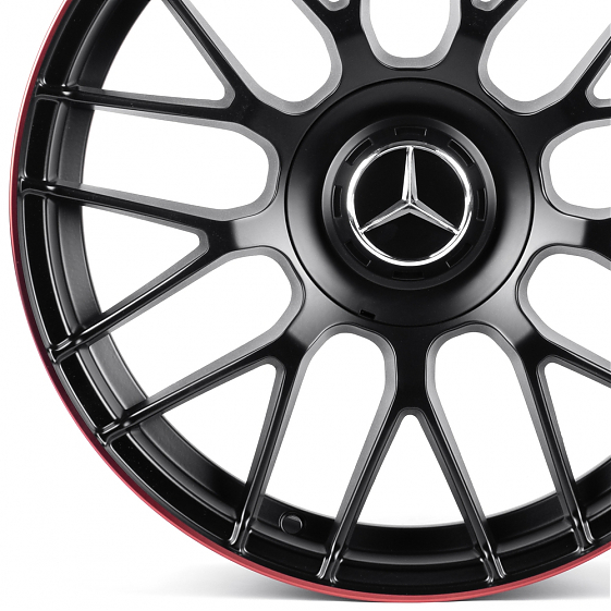 Литые диски 82332 Mercedes-Benz XF217-CT478 17 J7.5 ET38 5x112 66.56 чёрный матовый + красный обод: Фото 2