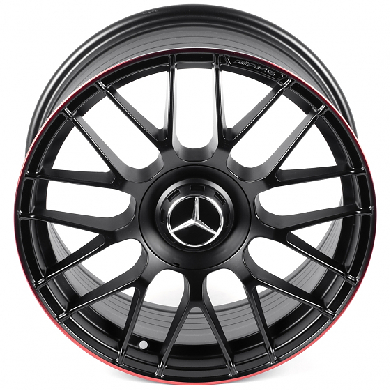 Литые диски 82332 Mercedes-Benz XF217-CT478 17 J7.5 ET38 5x112 66.56 чёрный матовый + красный обод: Фото 3