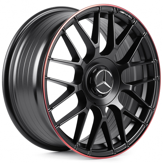 Литые диски 82332 Mercedes-Benz XF217-CT478 17 J7.5 ET38 5x112 66.56 чёрный матовый + красный обод: Фото 4