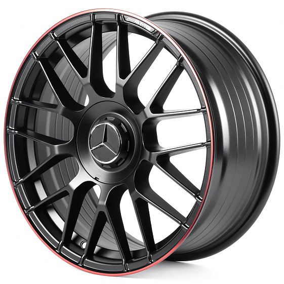 Литые диски 82332 Mercedes-Benz XF217-CT478 17 J7.5 ET38 5x112 66.56 чёрный матовый + красный обод: Фото 5