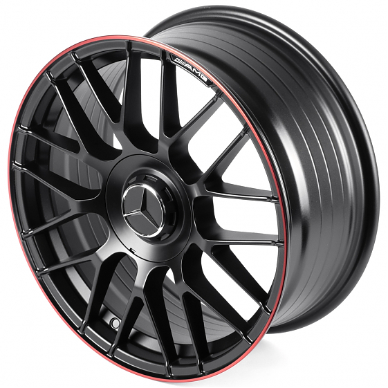 Литые диски 82332 Mercedes-Benz XF217-CT478 17 J7.5 ET38 5x112 66.56 чёрный матовый + красный обод: Фото 6