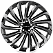 Кованые диски H250930i SKILL SL529-SL221 20 J9 ET40 5x108 63.4 чёрный глянцевый + полированные спицы