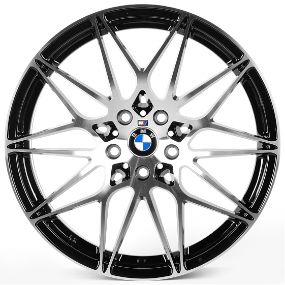 Литые диски 81721 BMW FC8023-DS329 18 J8 ET35 5x112 66,56 чёрный + полированные спицы: Фото 1