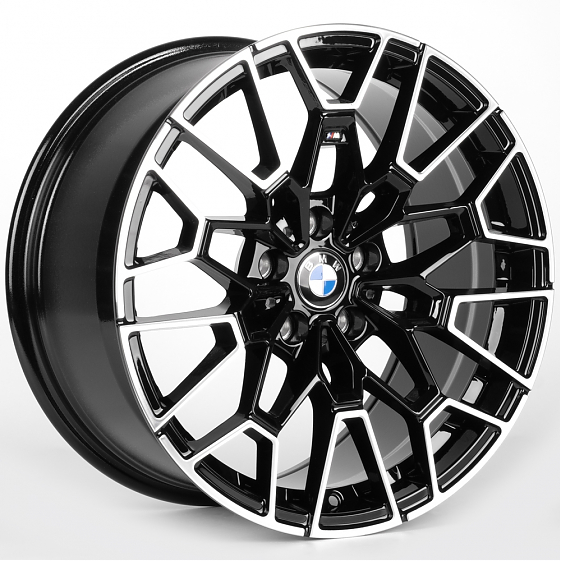 Литые диски 81885 BMW IVF-3209-DS329 18 J8 ET30 5x112 66.56 чёрный глянцевый + полированные спицы: Фото 4