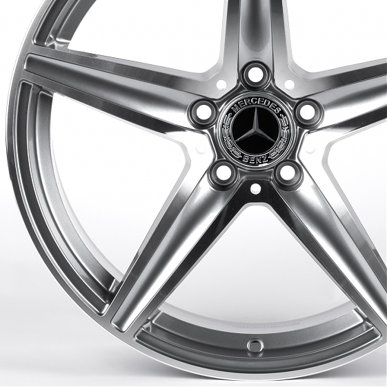 Литые диски 82223 Mercedes-Benz DQ027-SM169 18 J8 ET35 5x112 66.56 графит + полированные спицы: Фото 2