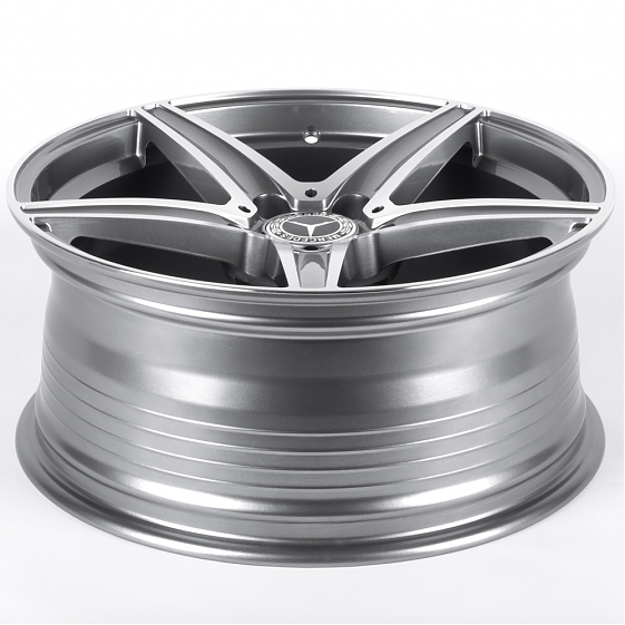 Литые диски 82223 Mercedes-Benz DQ027-SM169 18 J8 ET35 5x112 66.56 графит + полированные спицы: Фото 7