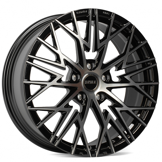 Кованые диски 230130W SKILL SL311-SL075 20 J8.5 ET50 5x127 71.5 чёрный + полированные спицы: Фото 2
