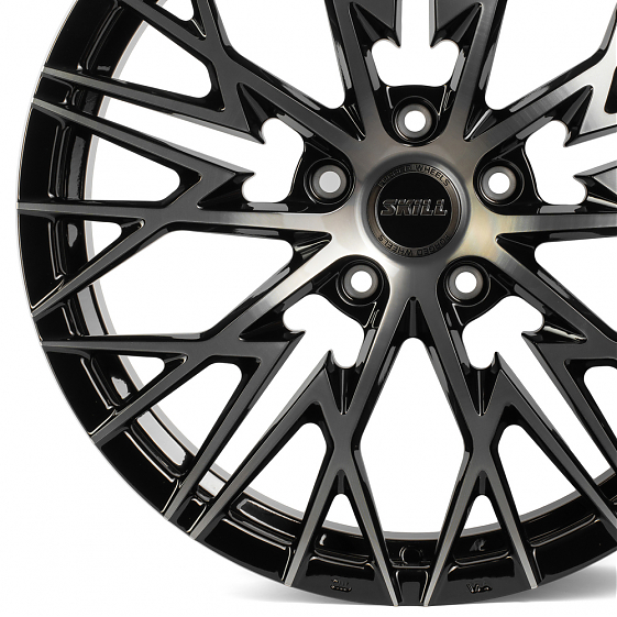 Кованые диски 230130W SKILL SL311-SL075 20 J8.5 ET50 5x127 71.5 чёрный + полированные спицы: Фото 5
