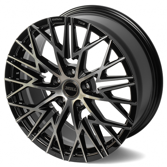 Кованые диски 230130W SKILL SL311-SL075 20 J8.5 ET50 5x127 71.5 чёрный + полированные спицы: Фото 6
