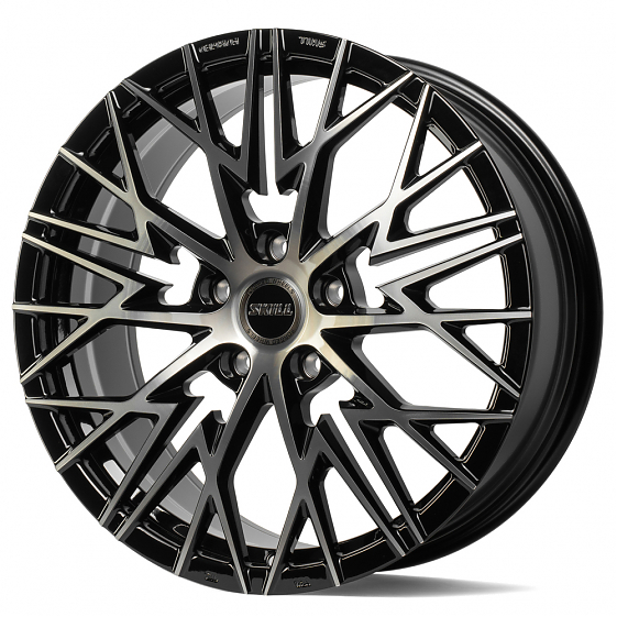 Кованые диски 230130W SKILL SL311-SL075 20 J8.5 ET50 5x127 71.5 чёрный + полированные спицы: Фото 7