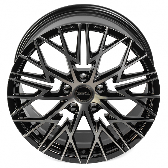 Кованые диски 230130W SKILL SL311-SL075 20 J8.5 ET50 5x127 71.5 чёрный + полированные спицы: Фото 4