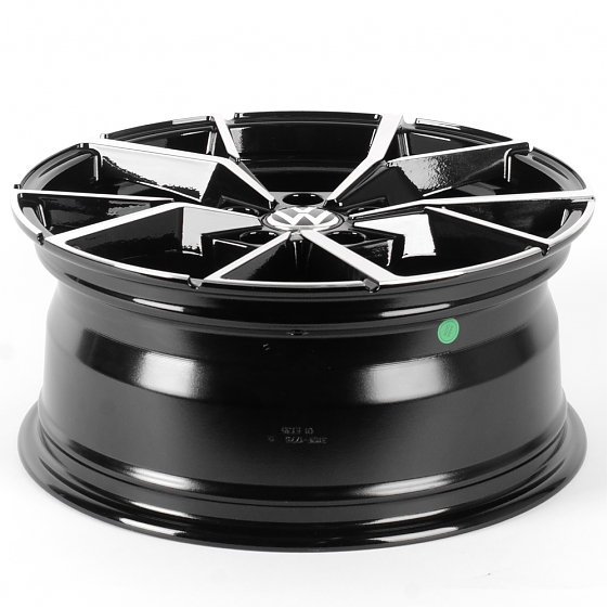 Литые диски 82570 Volkswagen IVF-3112 17 J7.5 ET35 5x100 57.1 чёрный глянцевый + полированные спицы: Фото 7