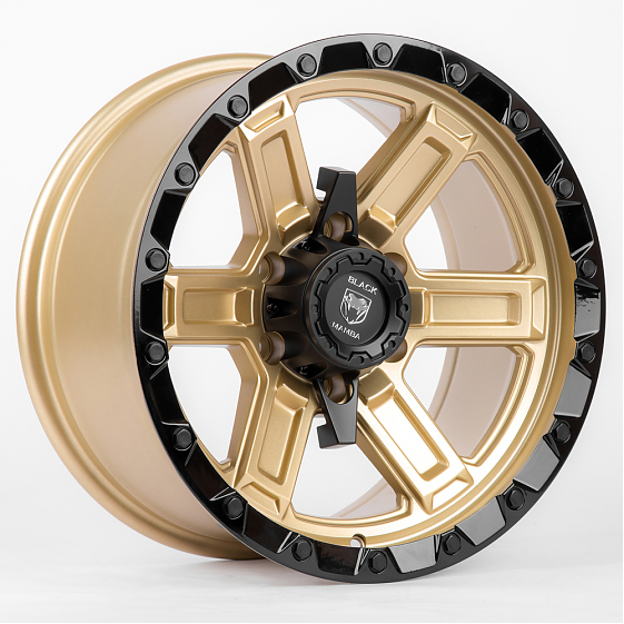 Литые диски 80052 BLACK MAMBA 66683-DS184 17 J8.5 ET-10 6x139.7 106.1 золото: Фото 6