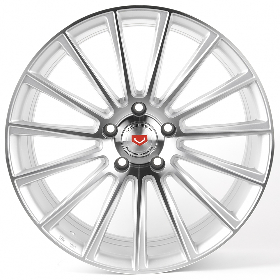 Литые диски 81502 Vossen BZ01-CT492 18 J8 ET35 5x114.3 73.1 серебро + полированные спицы: Фото 1