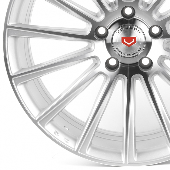 Литые диски 81502 Vossen BZ01-CT492 18 J8 ET35 5x114.3 73.1 серебро + полированные спицы: Фото 2