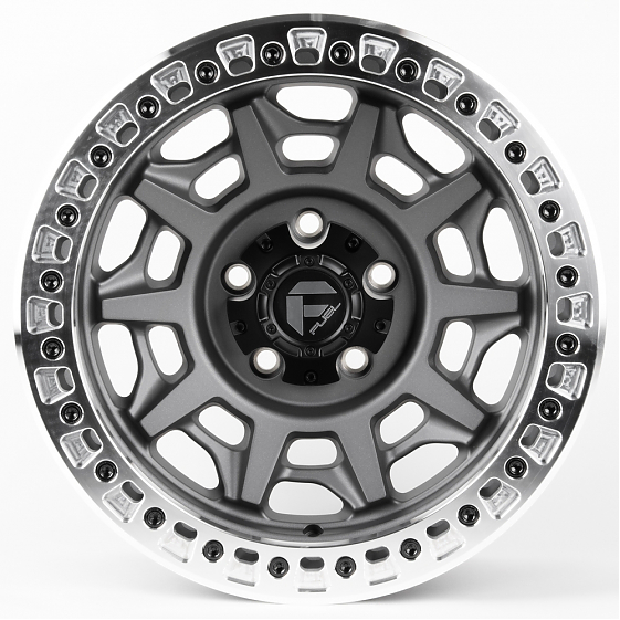 Литые диски 81319 FUEL 2628-SF058 17 J9 ET-32 5x150 110.1 графит матовый + полированный бедлок: Фото 1