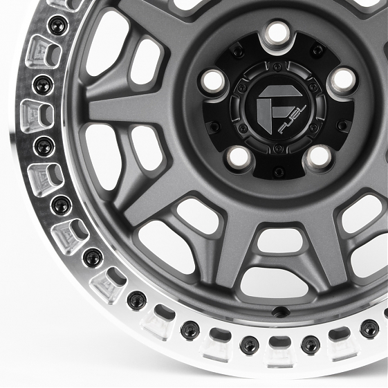 Литые диски 81319 FUEL 2628-SF058 17 J9 ET-32 5x150 110.1 графит матовый + полированный бедлок: Фото 2