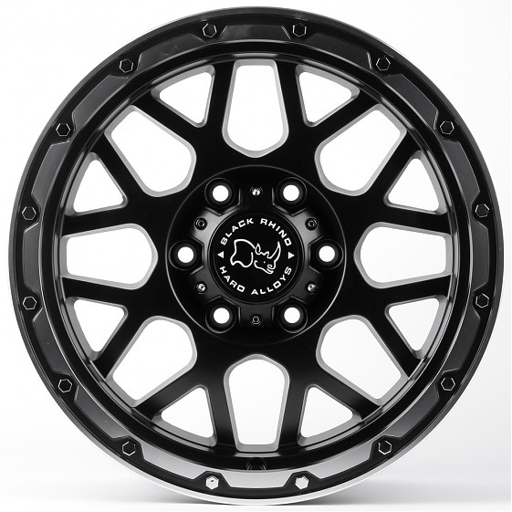 Литые диски 81414 Black Rhino 84243-FG434 17 J8.5 ET15 6x139.7 106.1 чёрный матовый + полированный о: Фото 1