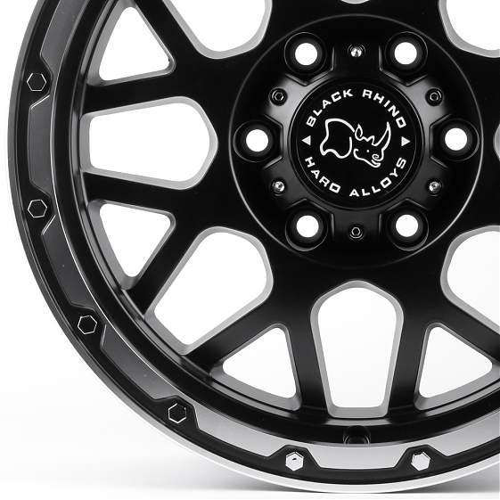 Литые диски 81414 Black Rhino 84243-FG434 17 J8.5 ET15 6x139.7 106.1 чёрный матовый + полированный о: Фото 2