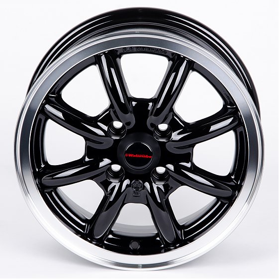 Литые диски 80752 Watanabe 2629-CS202 14 J5.5 ET40 4x100 60.1 чёрный + полированный обод: Фото 2