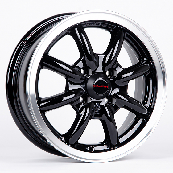 Литые диски 80752 Watanabe 2629-CS202 14 J5.5 ET40 4x100 60.1 чёрный + полированный обод: Фото 3