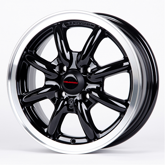Литые диски 80752 Watanabe 2629-CS202 14 J5.5 ET40 4x100 60.1 чёрный + полированный обод: Фото 4