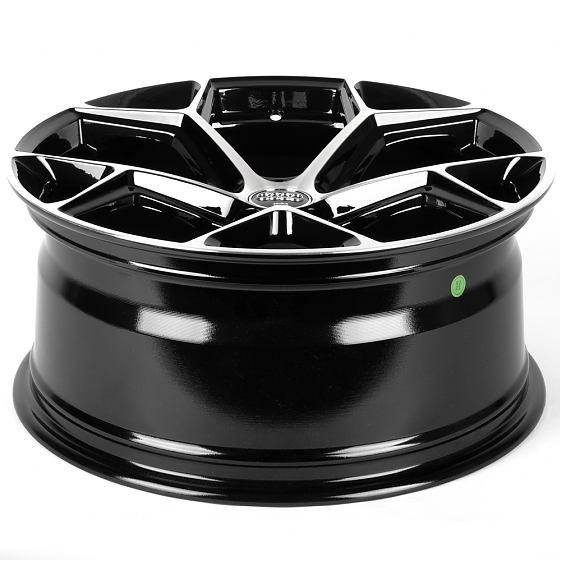 Литые диски 81755 Audi FC3206-SM185 19 J8.5 ET35 5x112 66.5 чёрный + полированные спицы: Фото 7