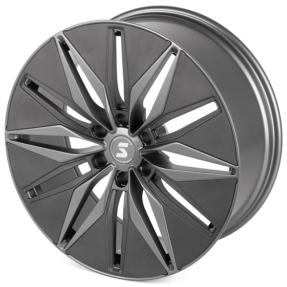 Кованые диски H240607D SKILL SV380-SV481 22 J9 ET19 6x139.7 77.8 графит матовый + карбон SFC12: Фото 5