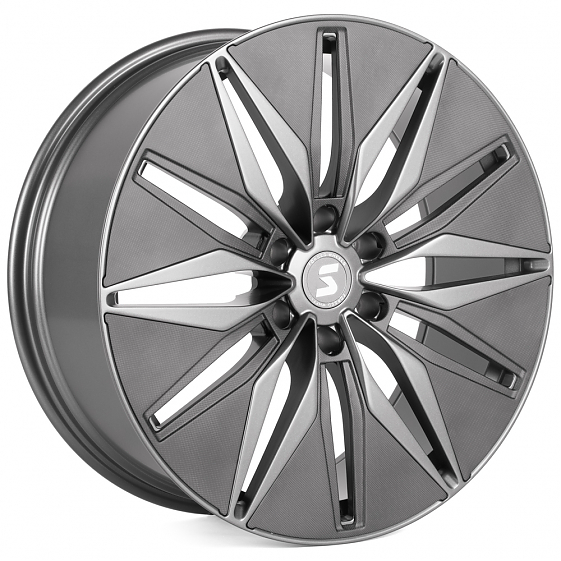 Кованые диски H240607D SKILL SV380-SV481 22 J9 ET19 6x139.7 77.8 графит матовый + карбон SFC12: Фото 6