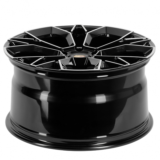Кованые диски 71496 CMST FG565X 21 J9.5 ET46 5x130 71.6 чёрный + полированные спицы: Фото 3