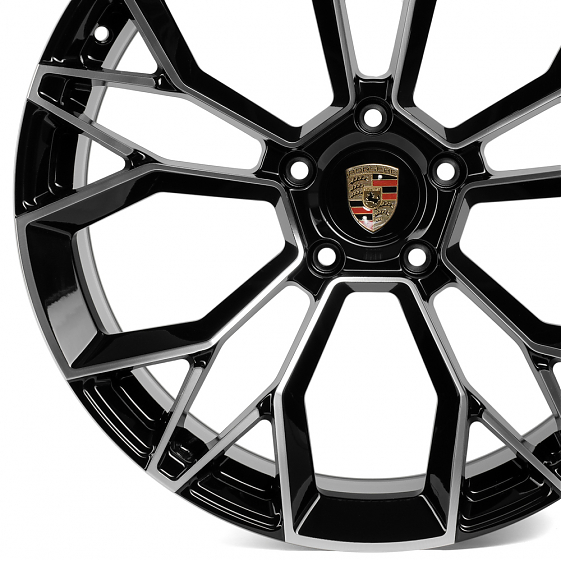 Кованые диски 71496 CMST FG565X 21 J9.5 ET46 5x130 71.6 чёрный + полированные спицы: Фото 5