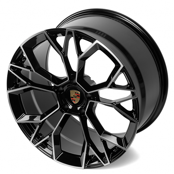 Кованые диски 71496 CMST FG565X 21 J9.5 ET46 5x130 71.6 чёрный + полированные спицы: Фото 6