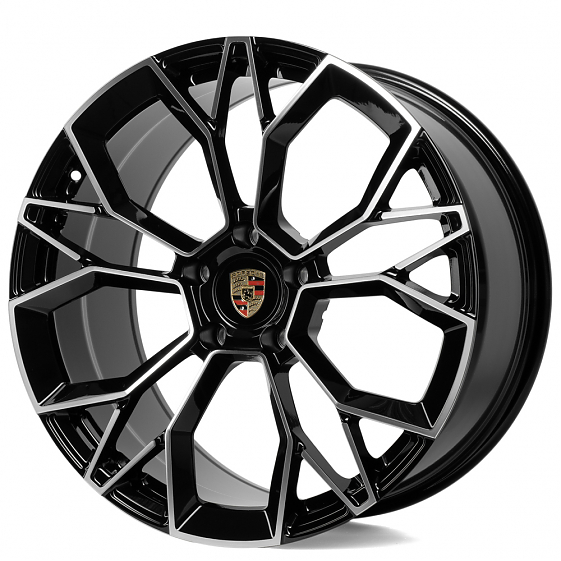 Кованые диски 71496 CMST FG565X 21 J9.5 ET46 5x130 71.6 чёрный + полированные спицы: Фото 7
