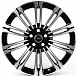 Литые диски 82657 Land Rover IV941-H941F 22 J9.5 ET40 5x120 72.6 чёрный глянцевый + полированные спи