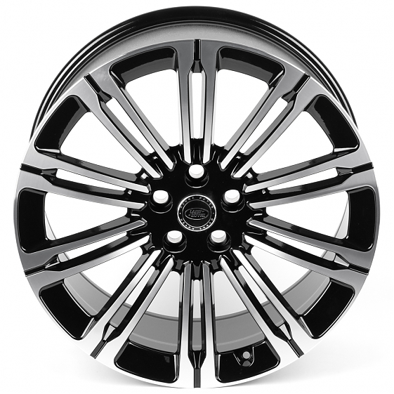 Литые диски 82372 Land Rover IV941 21 J9.5 ET45 5x120 72.6 чёрный глянцевый + полированные спицы: Фото 3