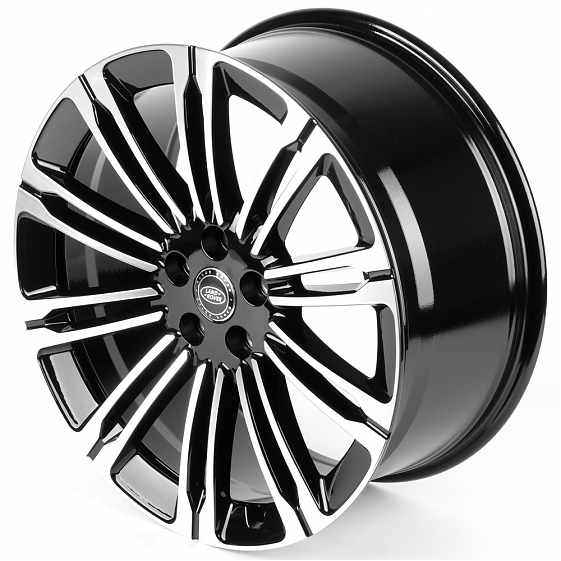 Литые диски 82372 Land Rover IV941 21 J9.5 ET45 5x120 72.6 чёрный глянцевый + полированные спицы: Фото 6